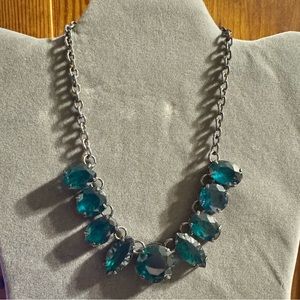 Jewelmint Green Jeweled Statement Necklace